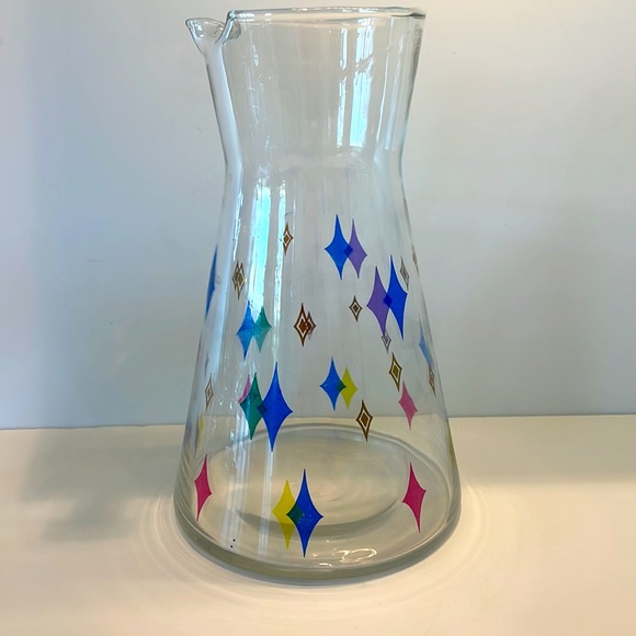 **SOLD******Unique MCM Vintage Libby Atomic Diamonds Cocktail Set of 5 - Picture 7 of 17